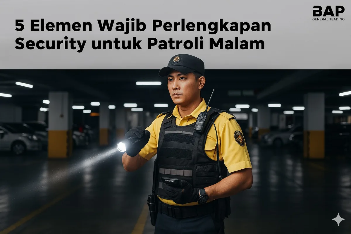 5 Elemen Wajib Perlengkapan Security untuk Patroli Malam