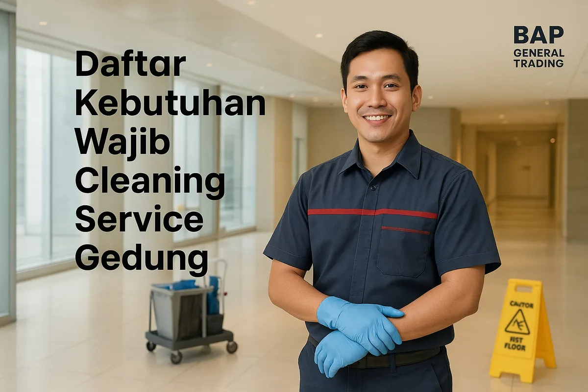 Daftar Kebutuhan Wajib Cleaning Service Gedung (Alat, Chemical, Consumables)