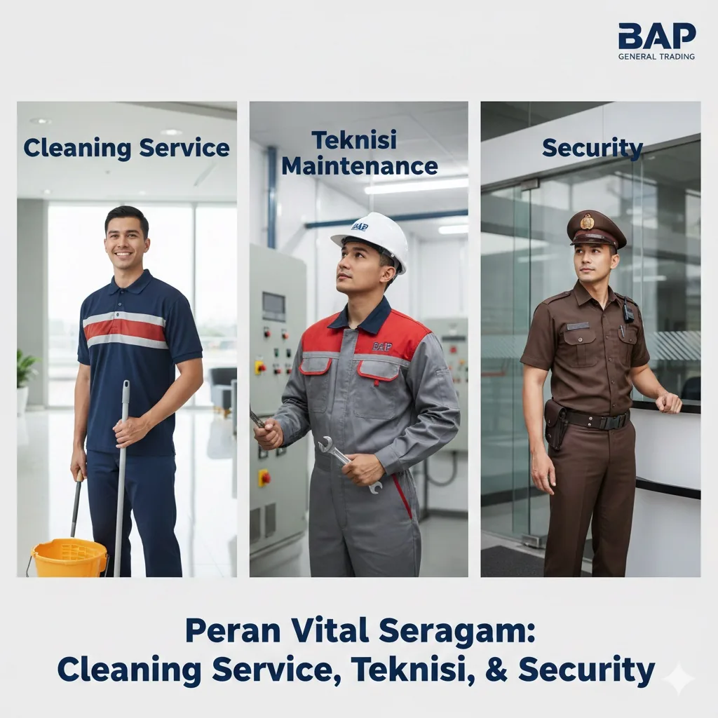 Peran Vital Seragam: Panduan Seragam Cleaning Service, Teknisi, & Security