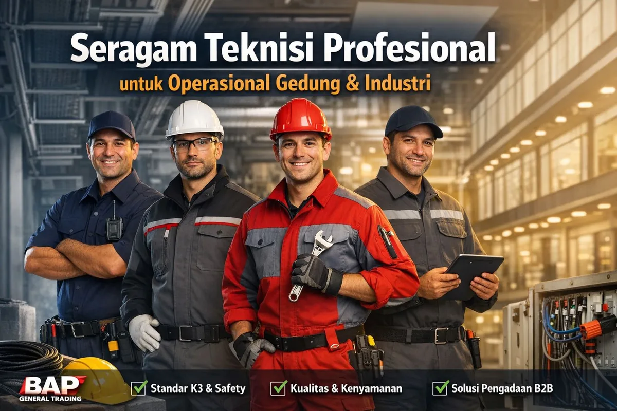 Seragam Teknisi Profesional untuk Operasional Gedung & Industri