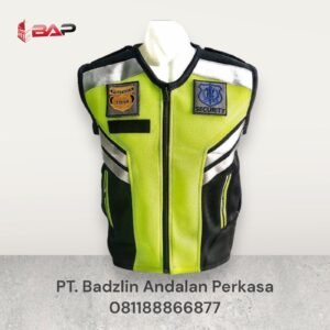 Rompi Security Hijau Stabilo Jaring Tebal